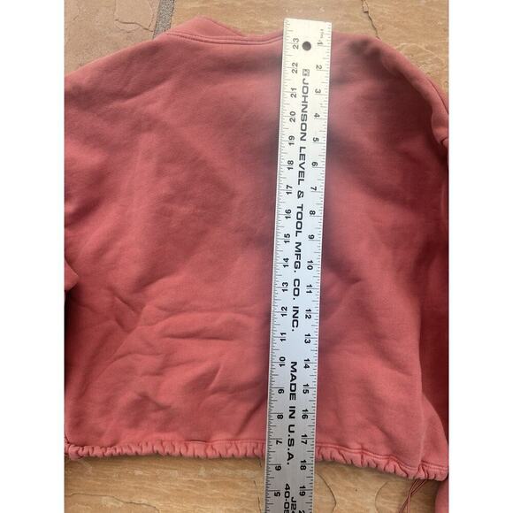 SET ACTIVE 1/2 Zip Cropped Pullover Heavyweight Sweatshirt Women’s XSTerracotta - Picture 5 of 6